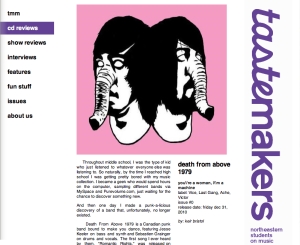 Death From Above 1979 for Tastemakers Music Magazine